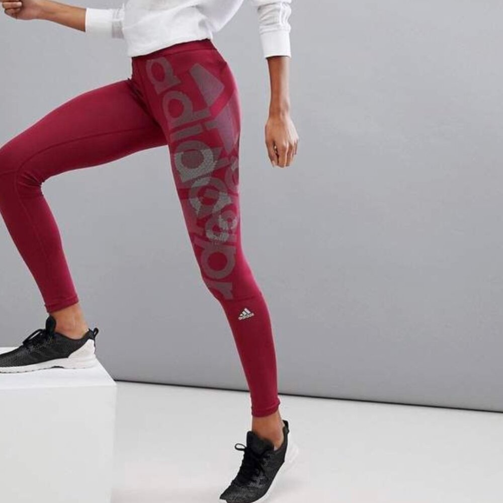 🔥 Brand New Adidas Legging in Burgundy🔥